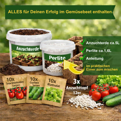 Premium Anzuchtset Salat Gemüse