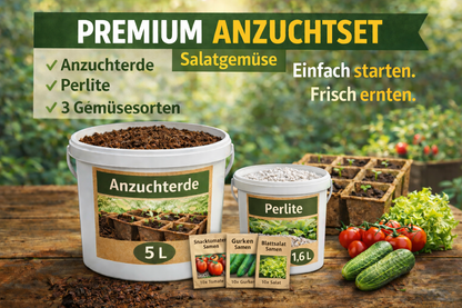 Premium Anzuchtset Salat Gemüse