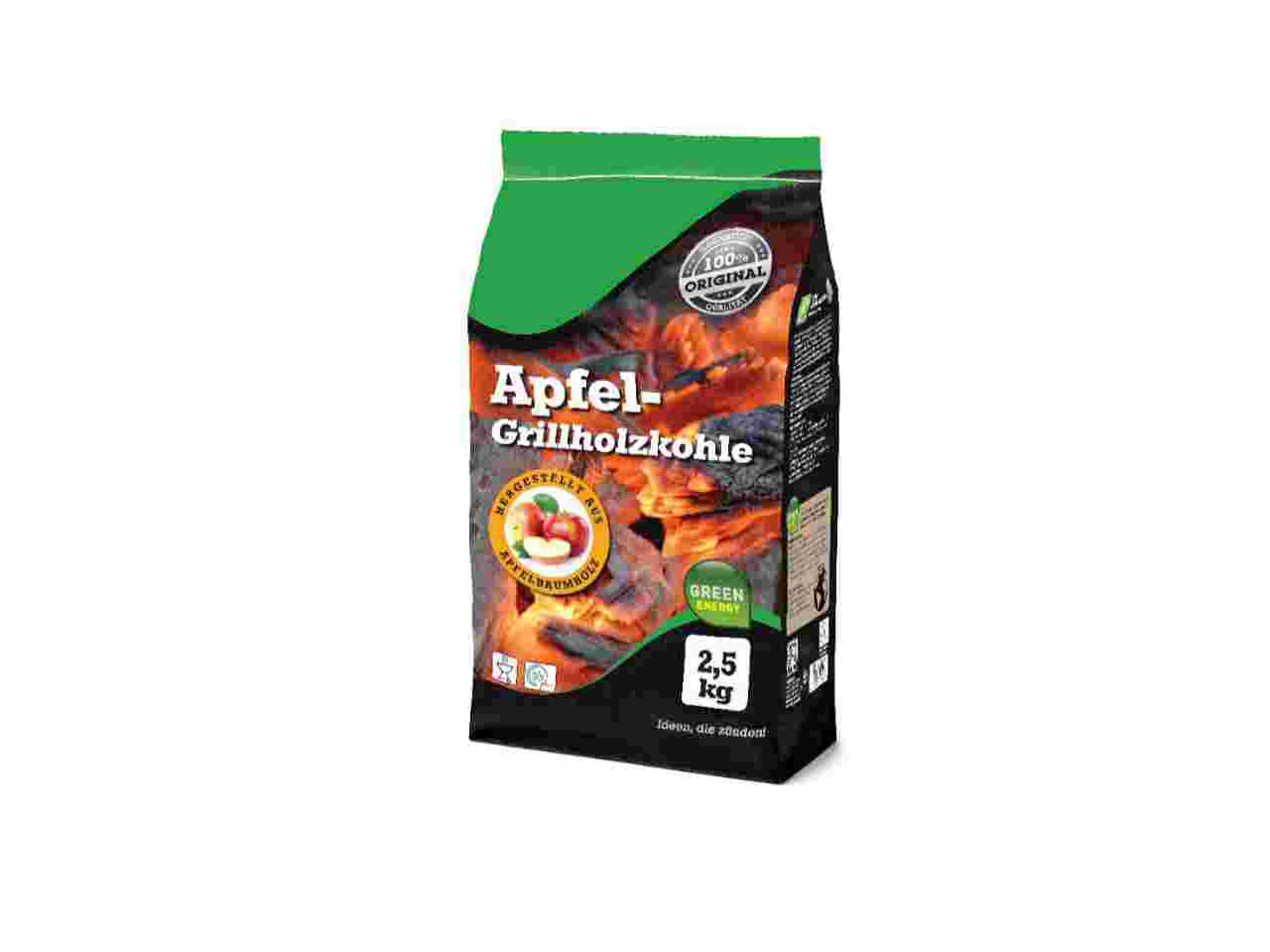 Apfel- Grillholzkohle